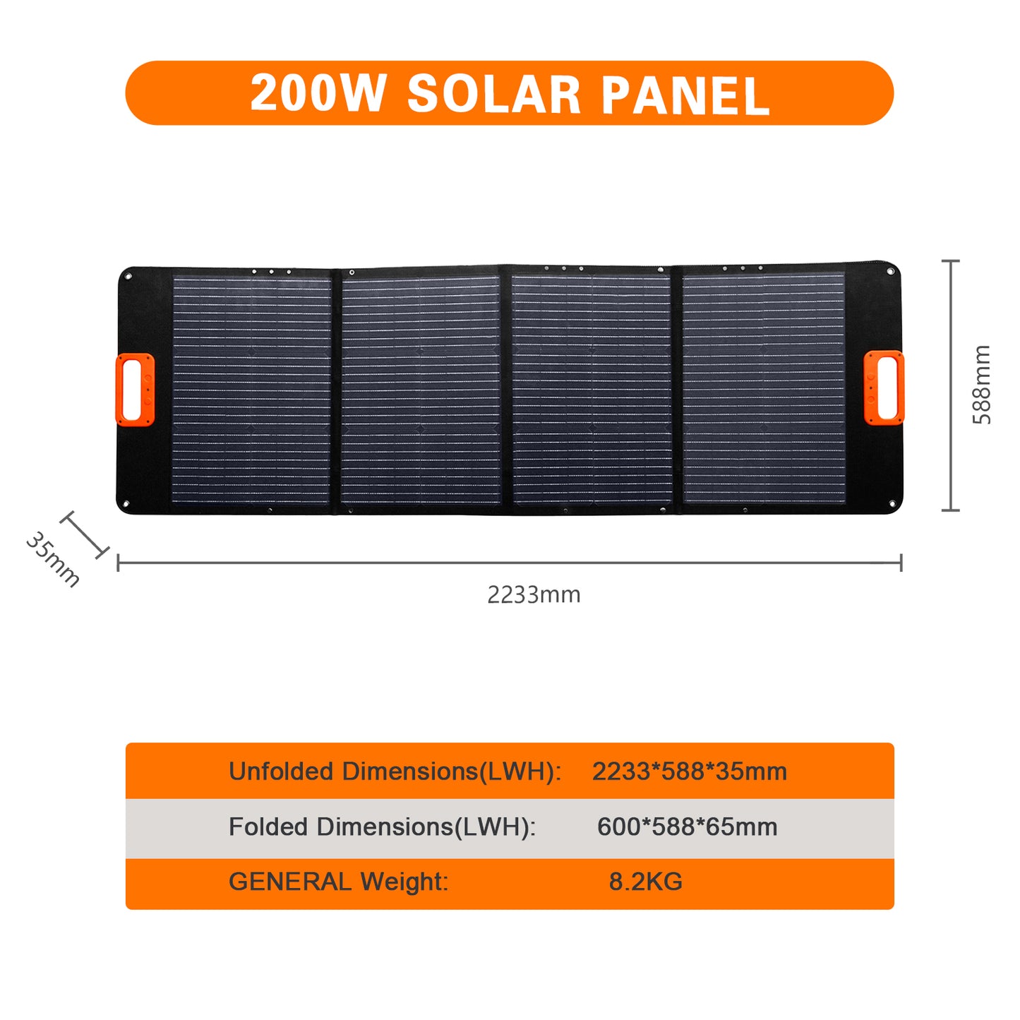 200W Portable Foldable Solar Panel Charger for Power Station Solar Generator with Kickstand 40V/5A Output Fast Charging for Outdoor Camping RV Trip Off The Grid Living