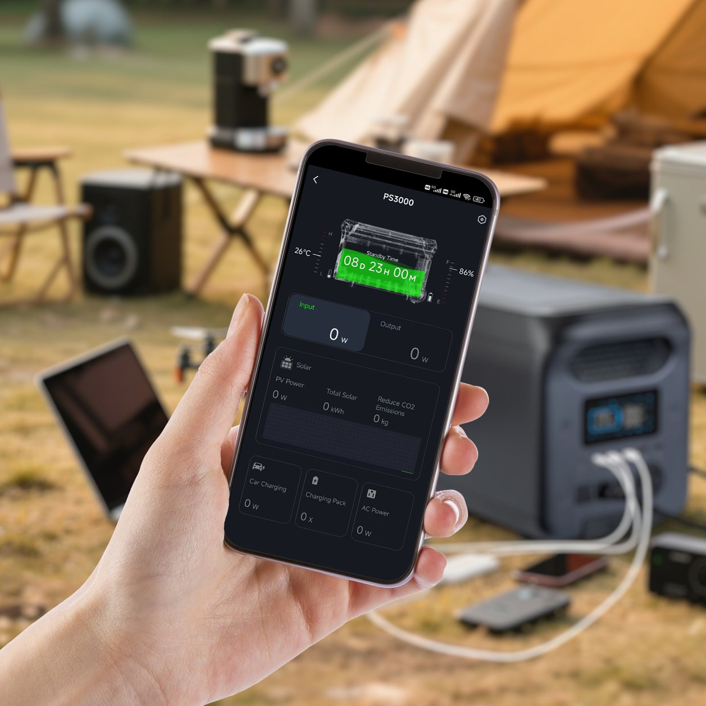 3000W Portable Power Station with Fast Charging, Solar Generator, UPS Backup, LCD Display & Remote Control - Heavy-Duty Lithium Battery for Camping, RV, Home, Emergencies, Outdoor - Compact & Portable