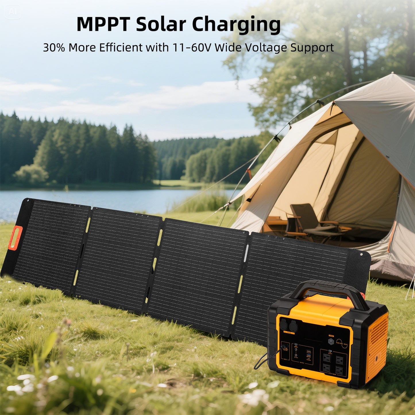 Portable Power Station – 1024Wh LiFePO4 battery, 1800W AC output / 100W PD USB-C, supports solar charging. Ideal for home backup power, camping, and multi-scenario outdoor use