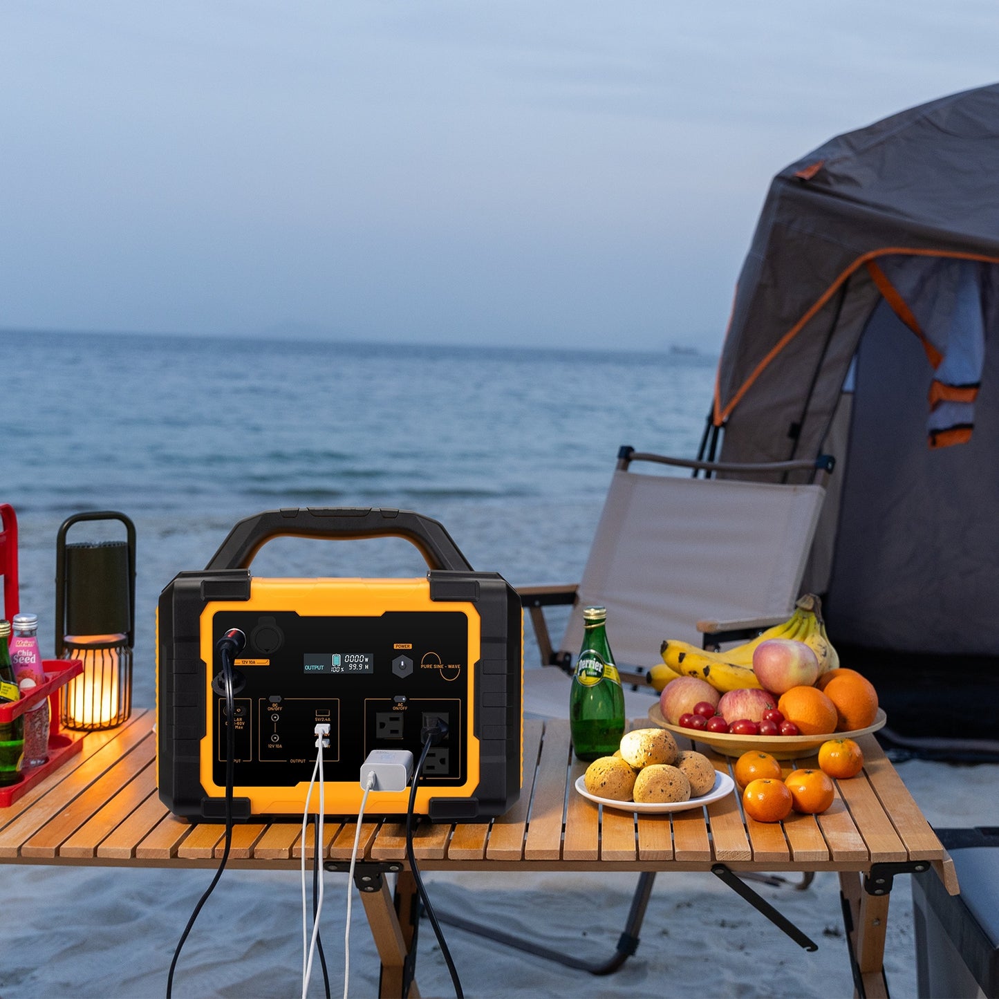 Portable Power Station – 1024Wh LiFePO4 battery, 1800W AC output / 100W PD USB-C, supports solar charging. Ideal for home backup power, camping, and multi-scenario outdoor use