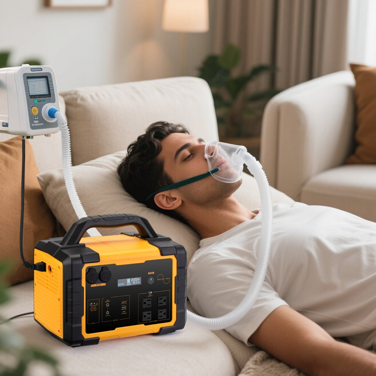 Portable Power Station – 1024Wh LiFePO4 battery, 1800W AC output / 100W PD USB-C, supports solar charging. Ideal for home backup power, camping, and multi-scenario outdoor use