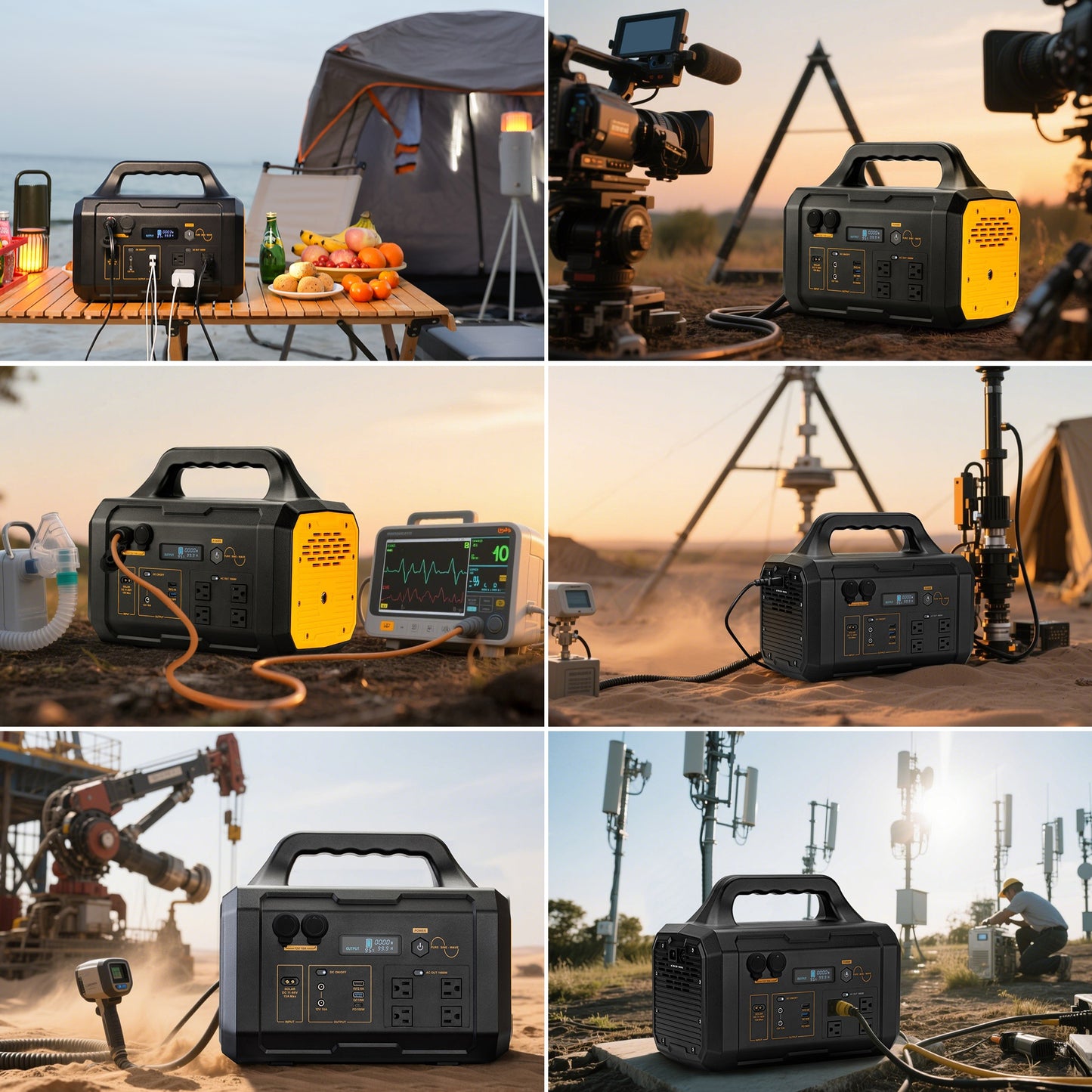 Portable Power Station 1800W, 1024Wh LiFePO4 Battery Generator with 1000W AC Charging & 800W Solar Charging, for Home, Power Outages, Camping & RVs