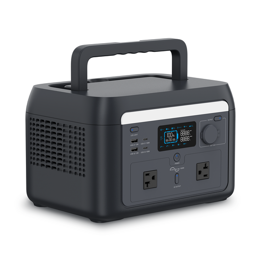 Portable Power Station 1000W (Peak 1600W), 614.4Wh LiFePO4 Battery Generator, 1.5 Hrs Fast Charging Solar Generator For Camping & RVs, Off-Grid Power Outage, Home Emergency Backup, Outdoor Emergency Situations, UPS Function, Support Extra Battery