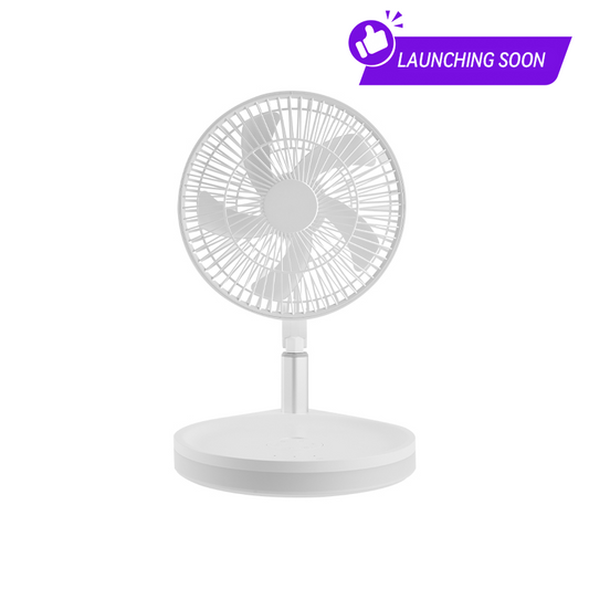 H6 Foldable Fan with 16000mAh Rechargeable Battery | Portable USB Desk Fan, Remote Control & Power Bank Function | 4-Speed Adjustable, 38H Runtime, Detachable Cover for Easy Cleaning